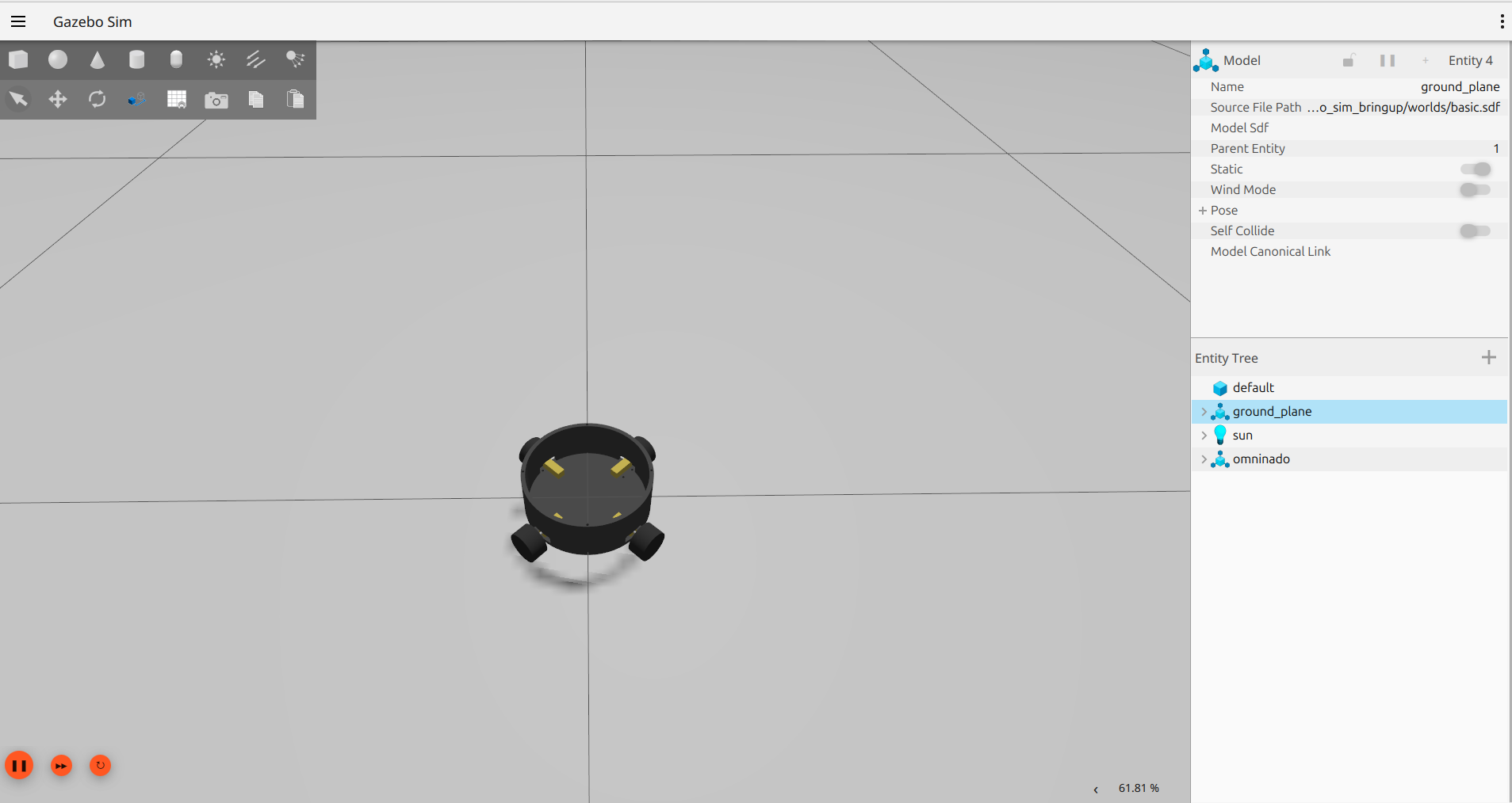 Robot in Gazebo Simulation
