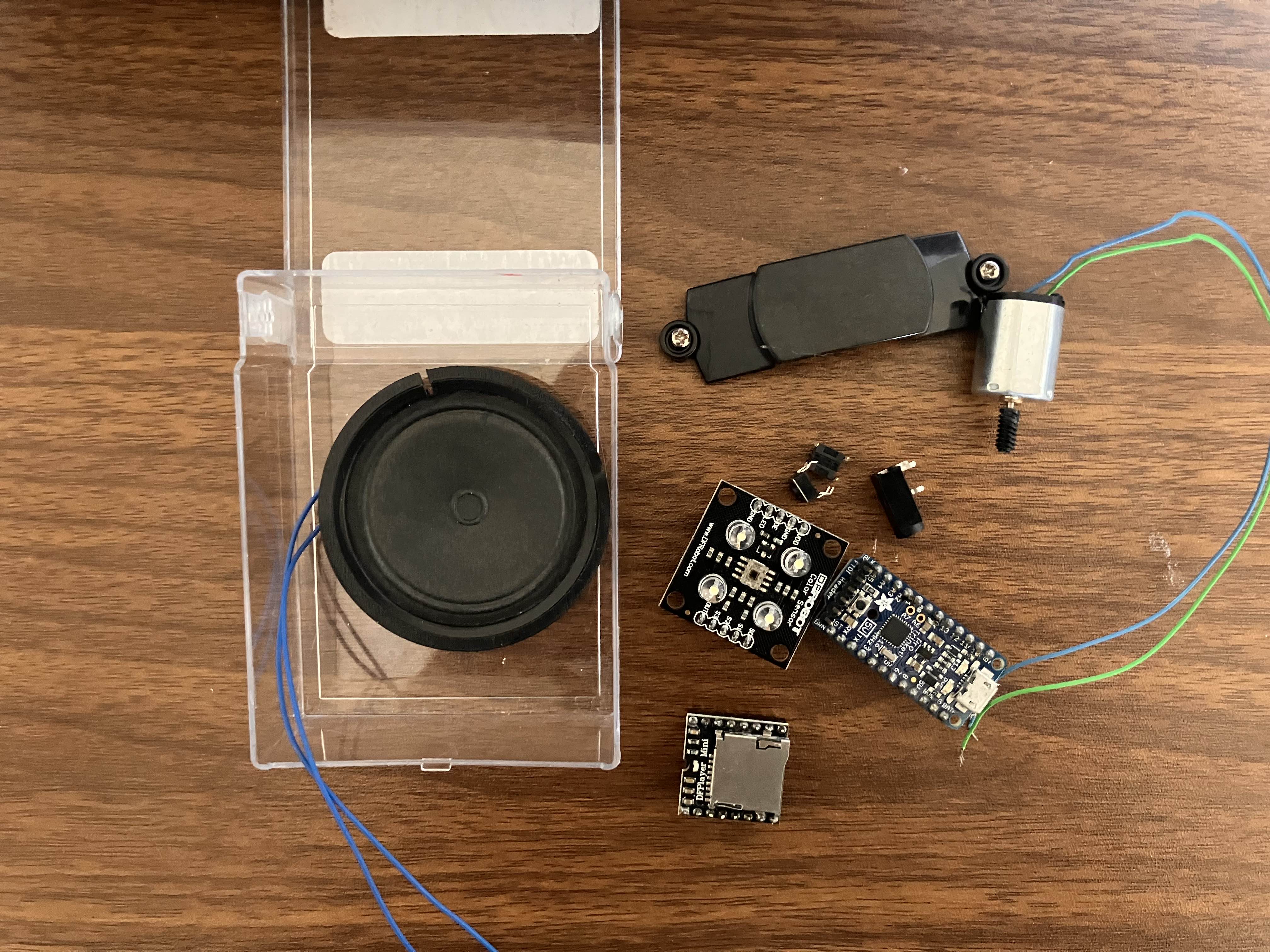 Speaker in a plastic box