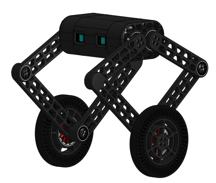 Side view of the robot