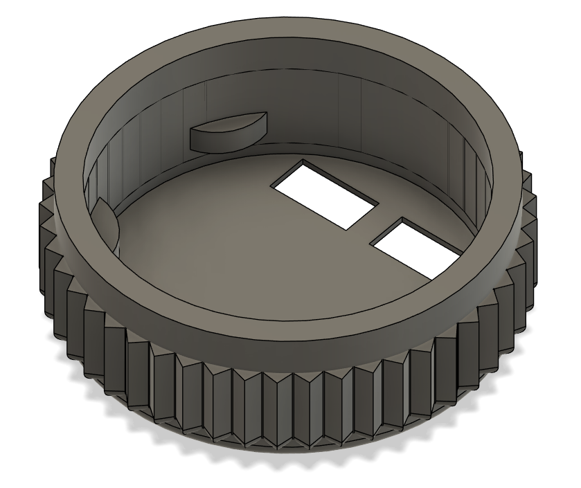 Bottom case with ridges