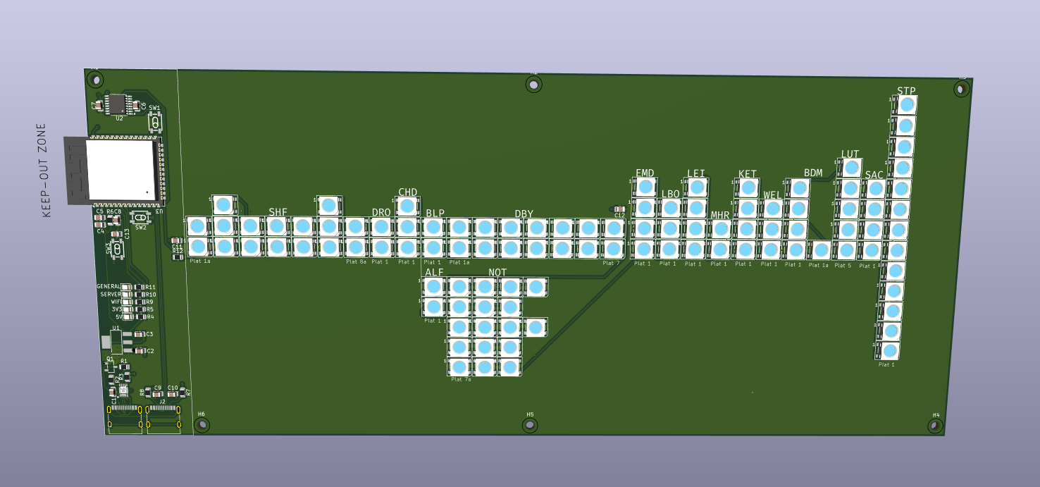 The PCB with silkscreen