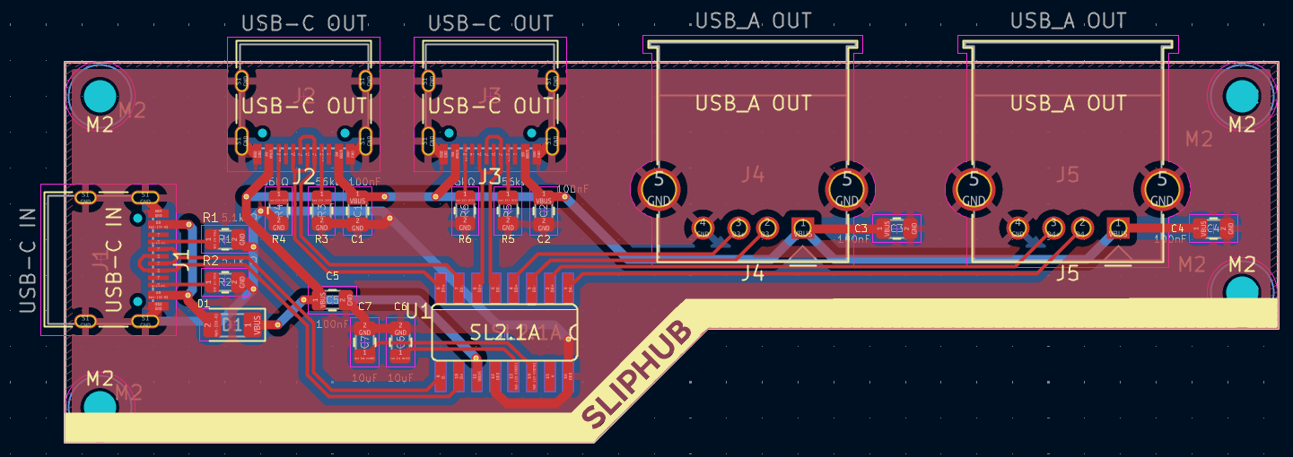 sliphub pcb routed