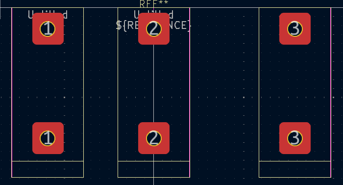 Fencing connector footprint