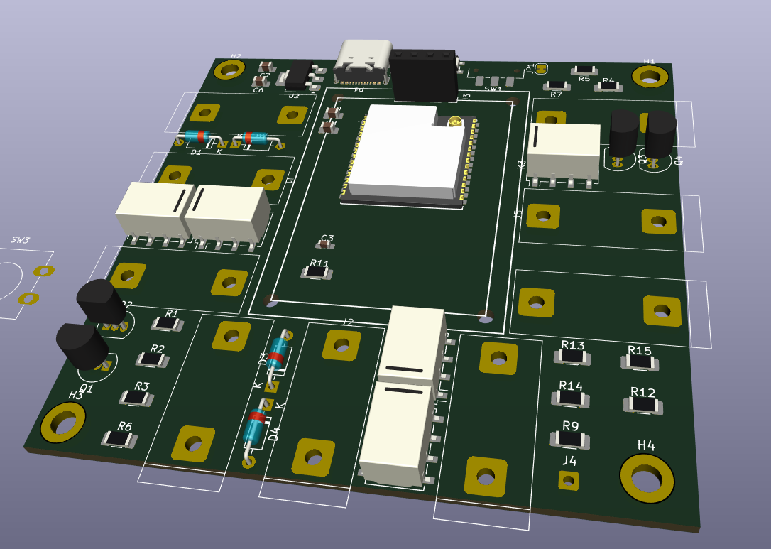 Arranged PCB Layout Render