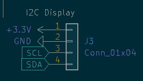 Display power & I2C connector