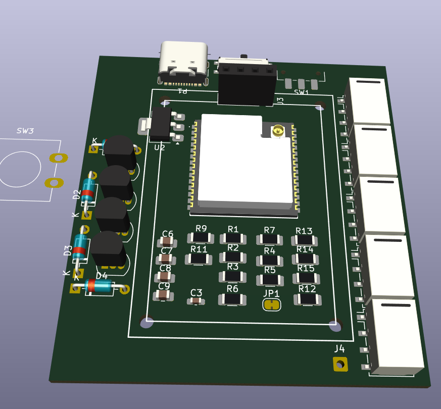 Early render of board
