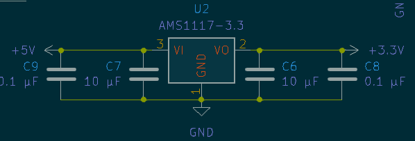 Schematic of AMS1117-3.3