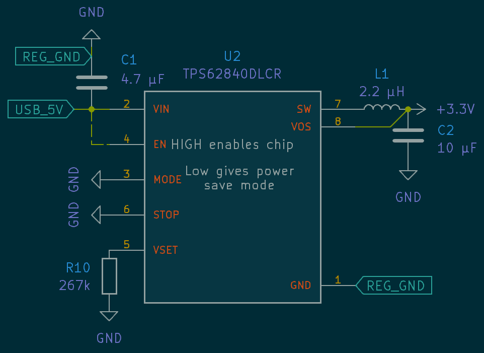 Schematic of voltage regulator module