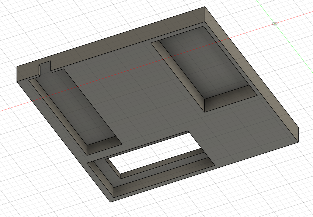 Front with hole for esp8266 board