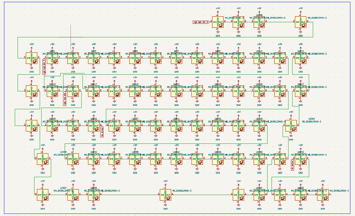 The Schmatic so far leds