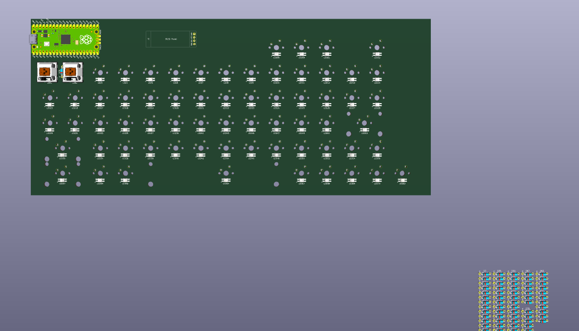 The pcb in 3d model so far