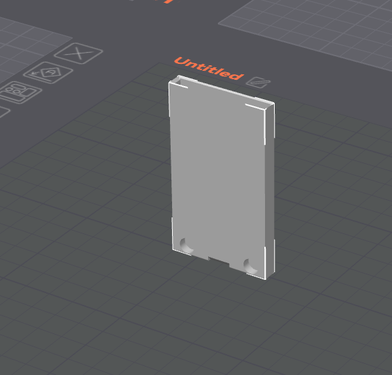 Orientation of the battery shell in the slicer