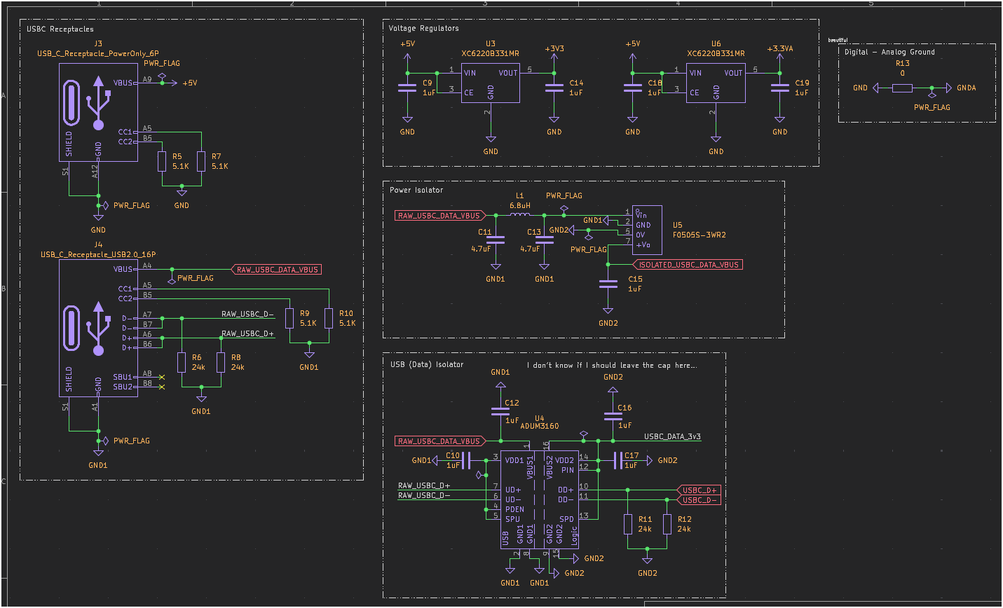 Power page of the schematic