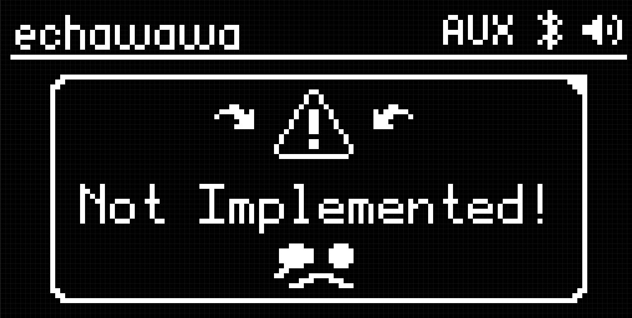 Unimplemented menu OLED