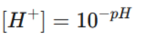 Equation 2 the molarity of H+ for calculating ion