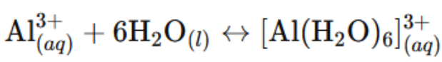 Equation 3 shows the reaction of Al ion with water