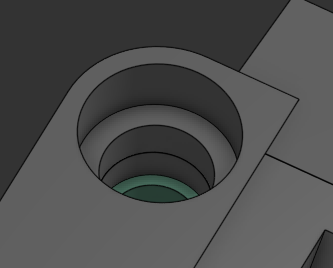 indentation on the fixed t-plug