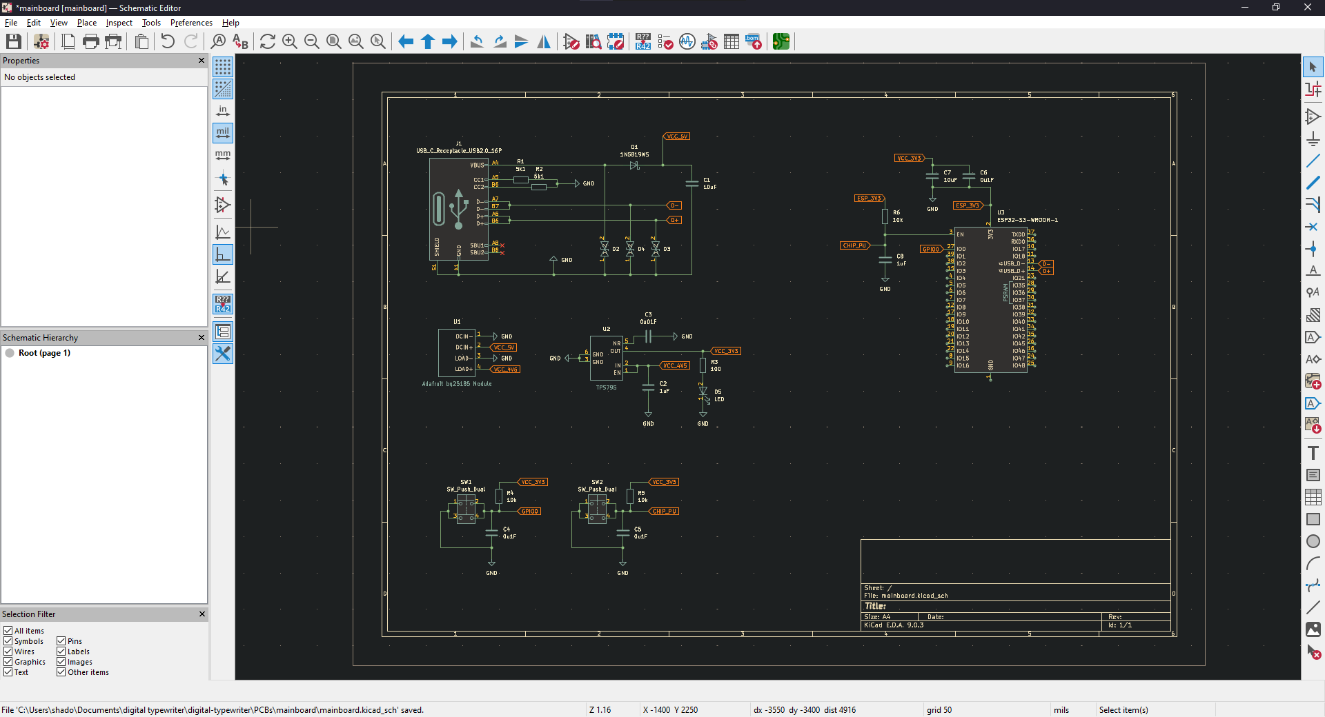 esp added to schematic