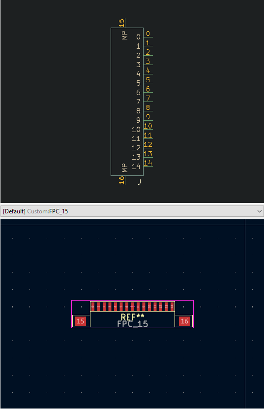 connector symbol and footprint