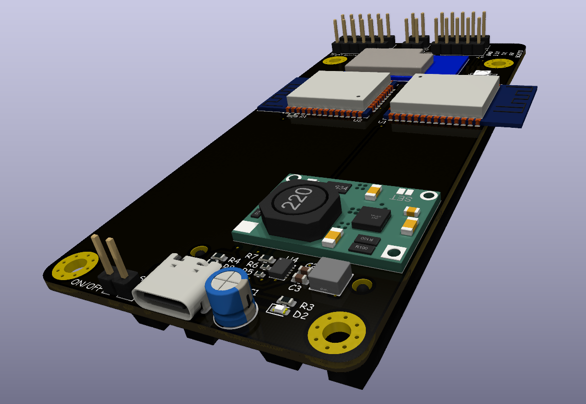 Finished PCB Layout View Front