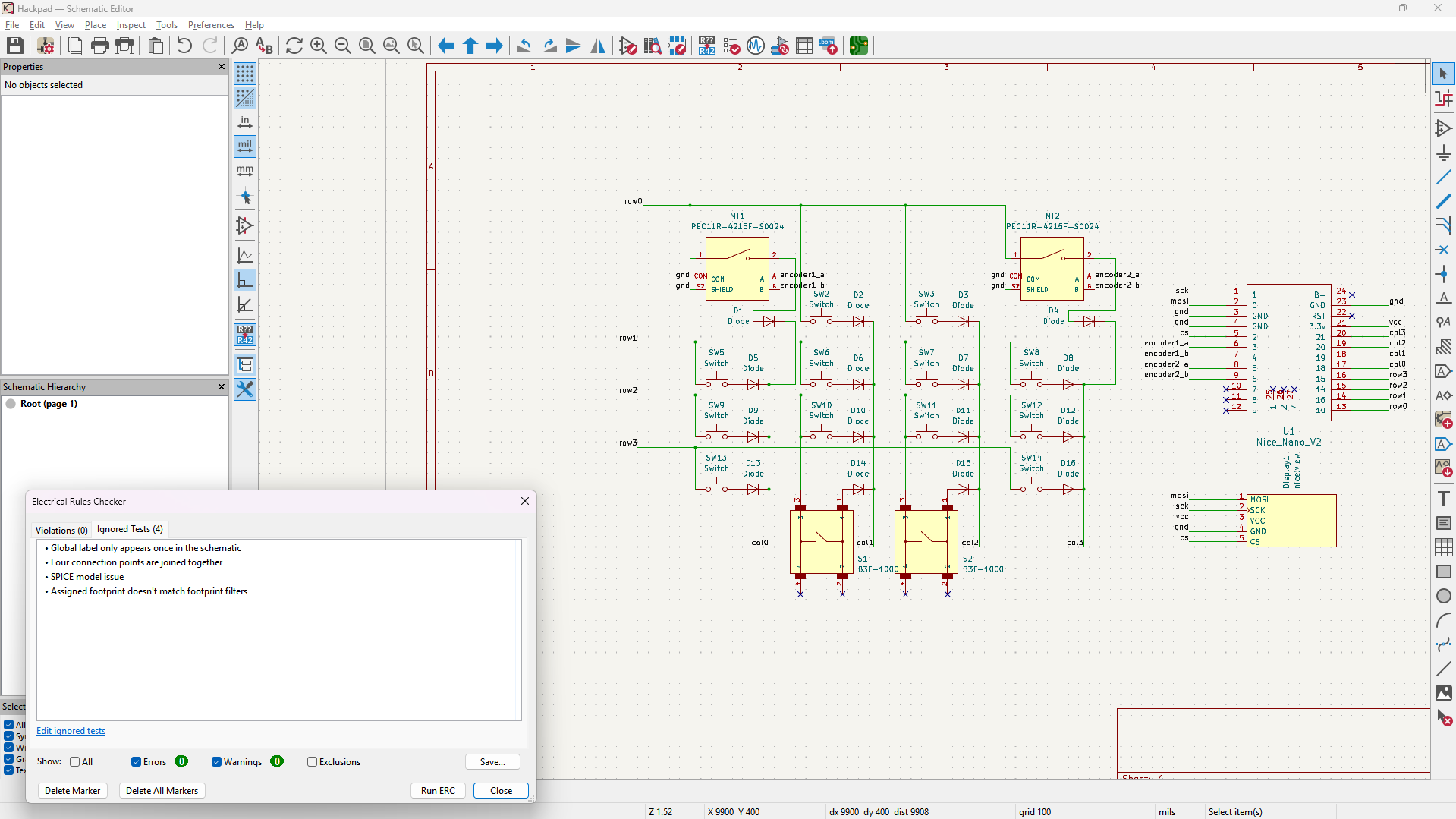 fixed schematic taking into account low / high frequency pins
