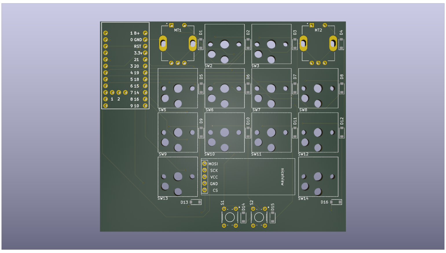 front 3d view of the pcb