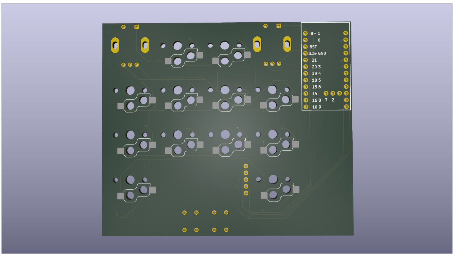 back 3d view of the pcb