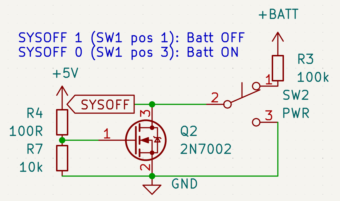 Schematic of the SYSOFF circuit