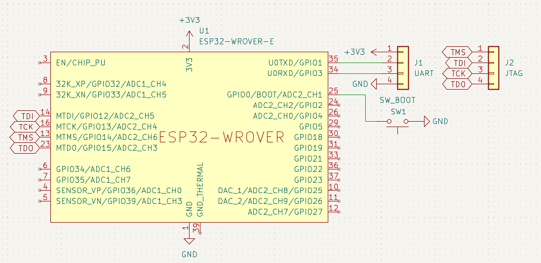 Schematic of the ESP32-WROVER