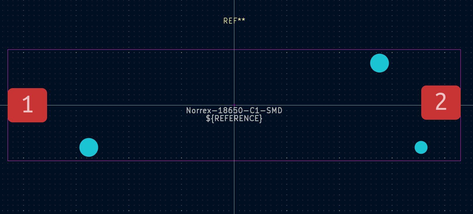 Picture of the battery holder footprint