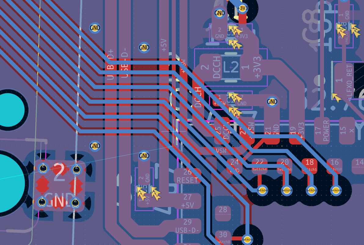 Very busy PCB routing