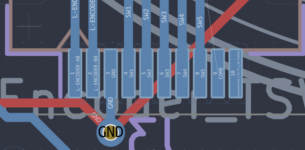 Closeup of connector on daughter board