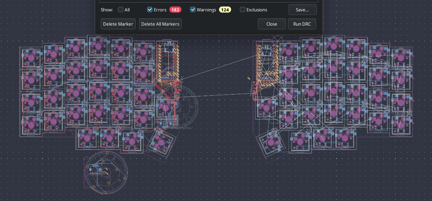 Pcb with number of errors left