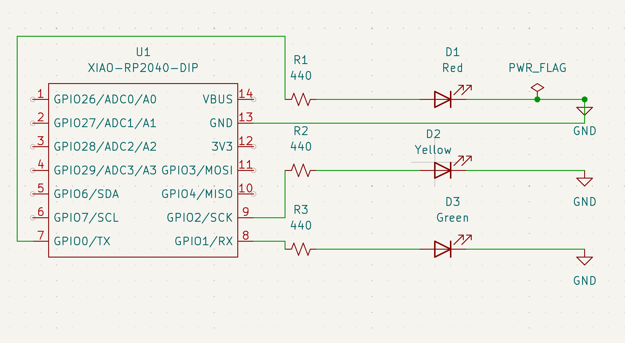 Traffic light schematic
